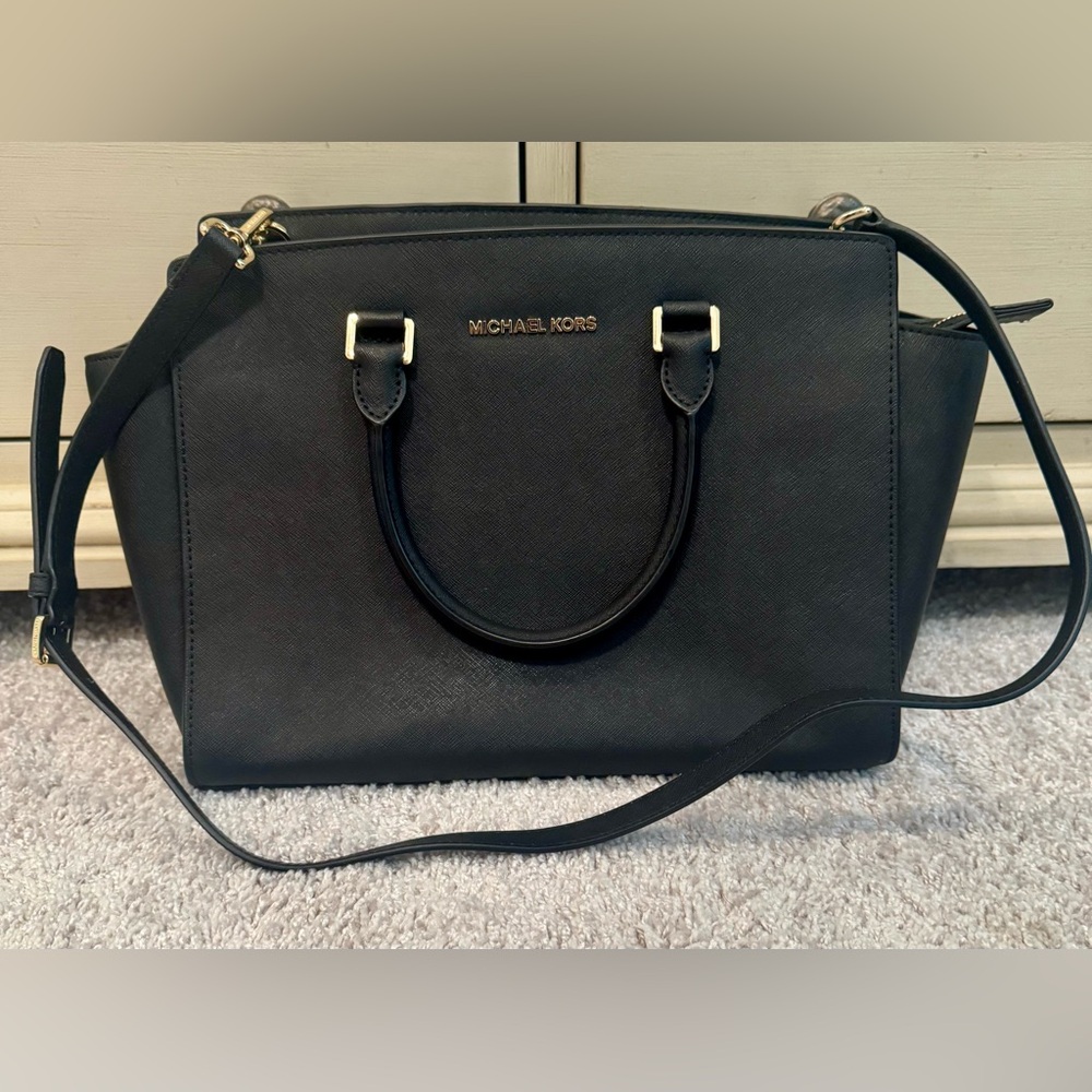 Michael Kors Large Black Selma Satchel